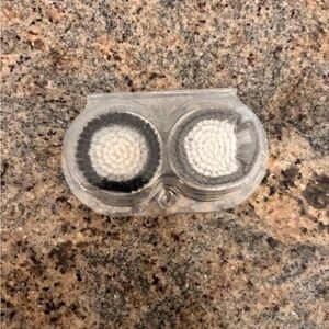 Kingdo 2 Replacement Dual Facial Cleansing Brush Heads - Black/Gray/White